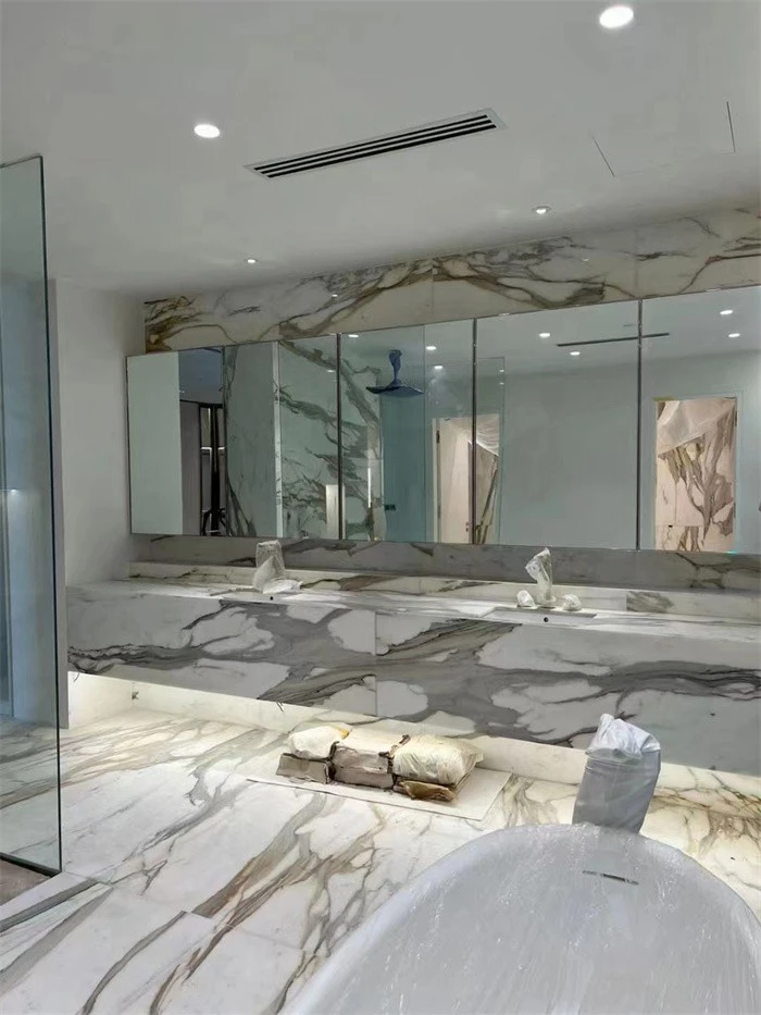 Calacatta Gold Marble Tiles For Bathroom