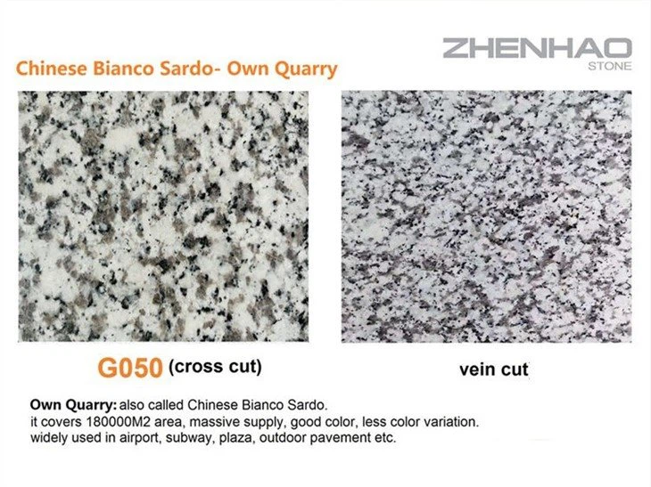 Jilin White Granite cross cut and vein cut