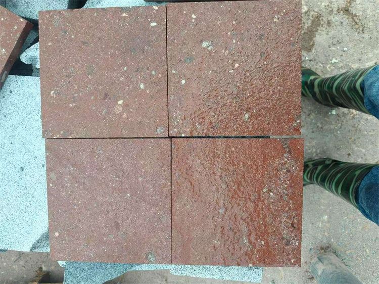 Jubin Porfir Merah Anti Slip Untuk Ruang Awam Luaran