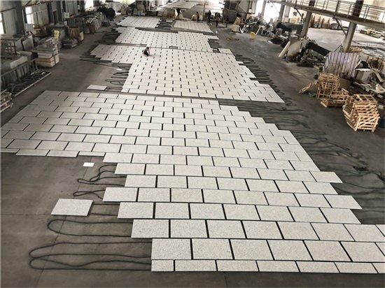 Jilin White Granite Tiles flamed outdoors floor Jilin White Granite Tiles flamed outdoors floor